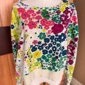 Women's Sz Medium Champion cropped Floral Sweatshirt